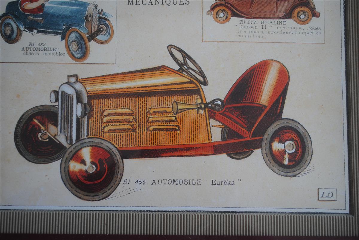 Planche de catalogue de jouet ancien encadré vers 1900 2