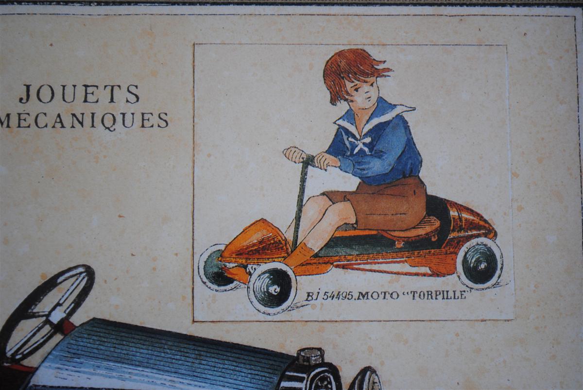 Planche de catalogue de jouet ancien encadré vers 1900