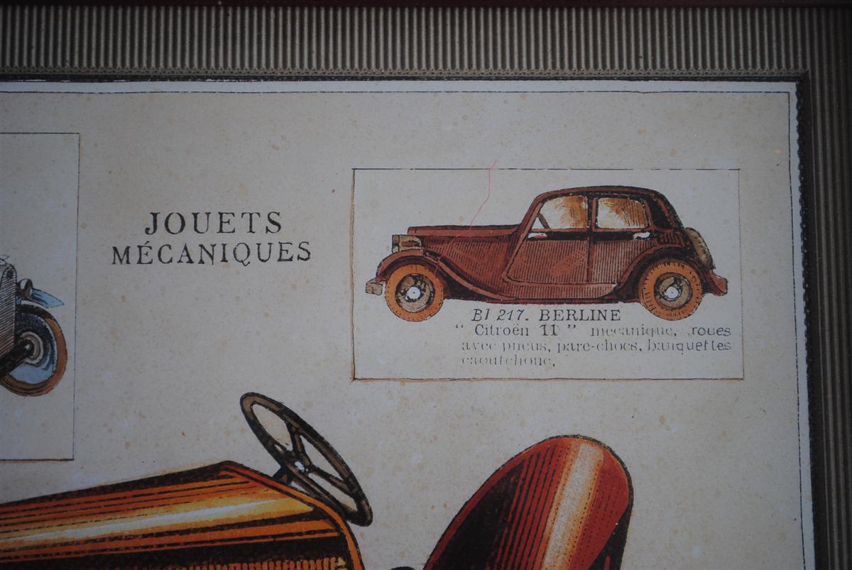 Planche de catalogue de jouet ancien encadré vers 1900 2