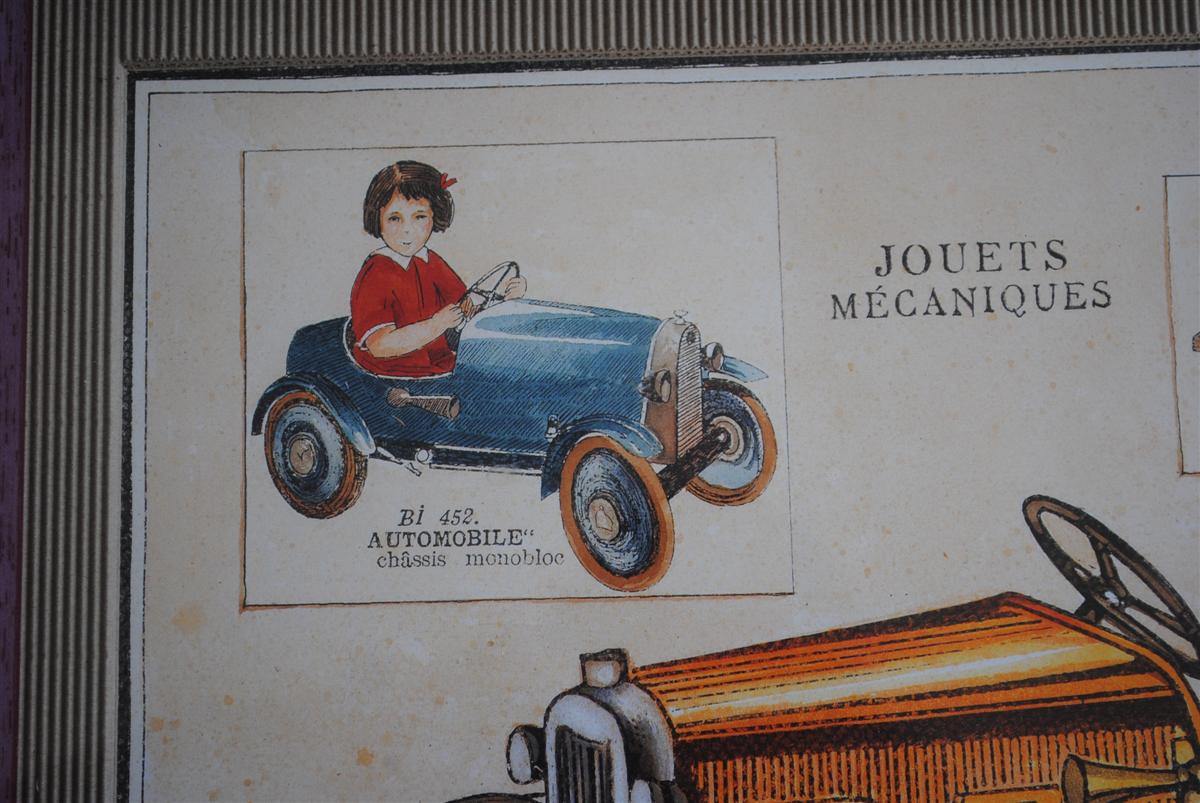 Planche de catalogue de jouet ancien encadré vers 1900 2