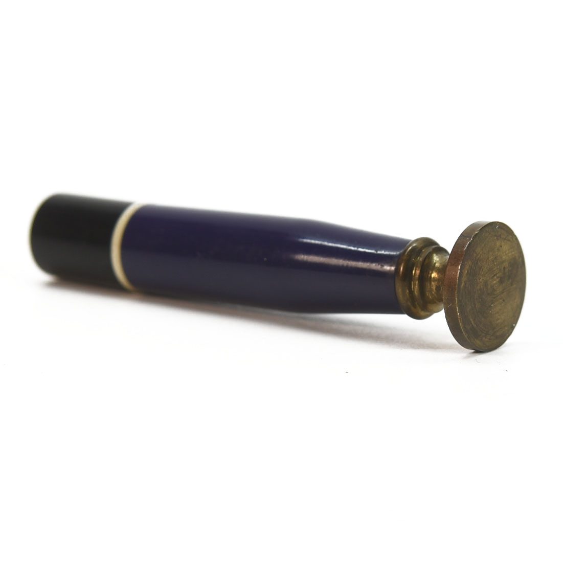 Sceau à cacheter ancien en laque violette et noire liseret blanc