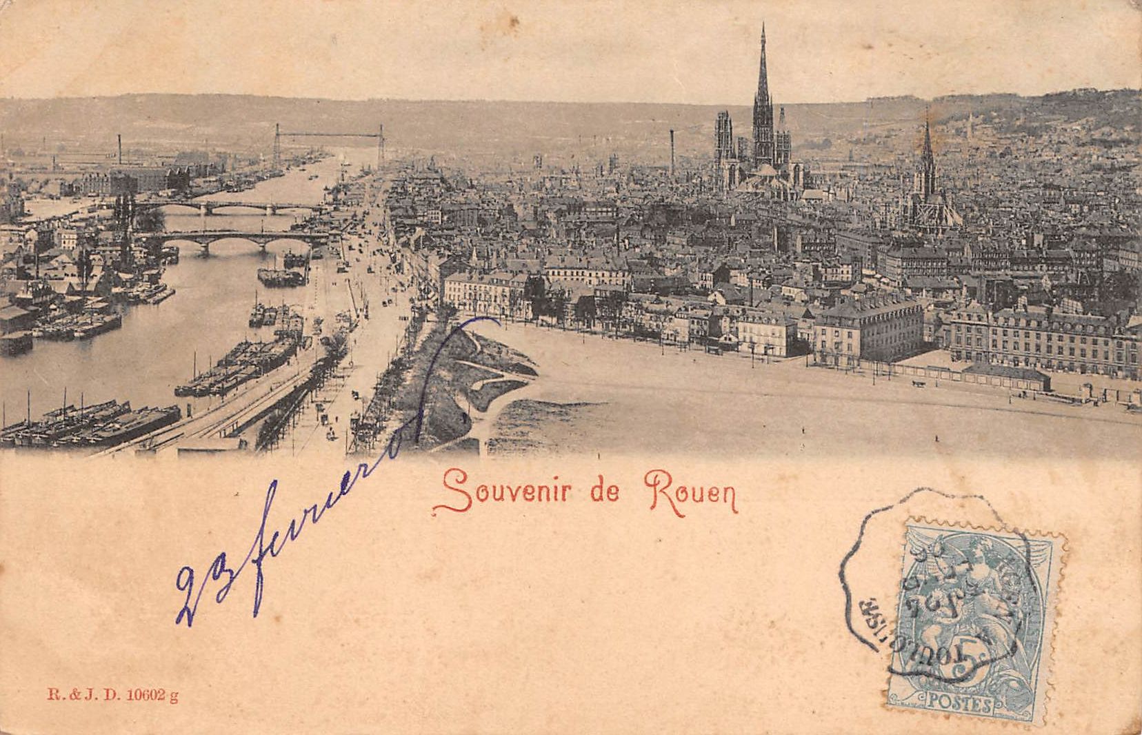 Carte postale ancienne - Souvenir de Rouen (76)