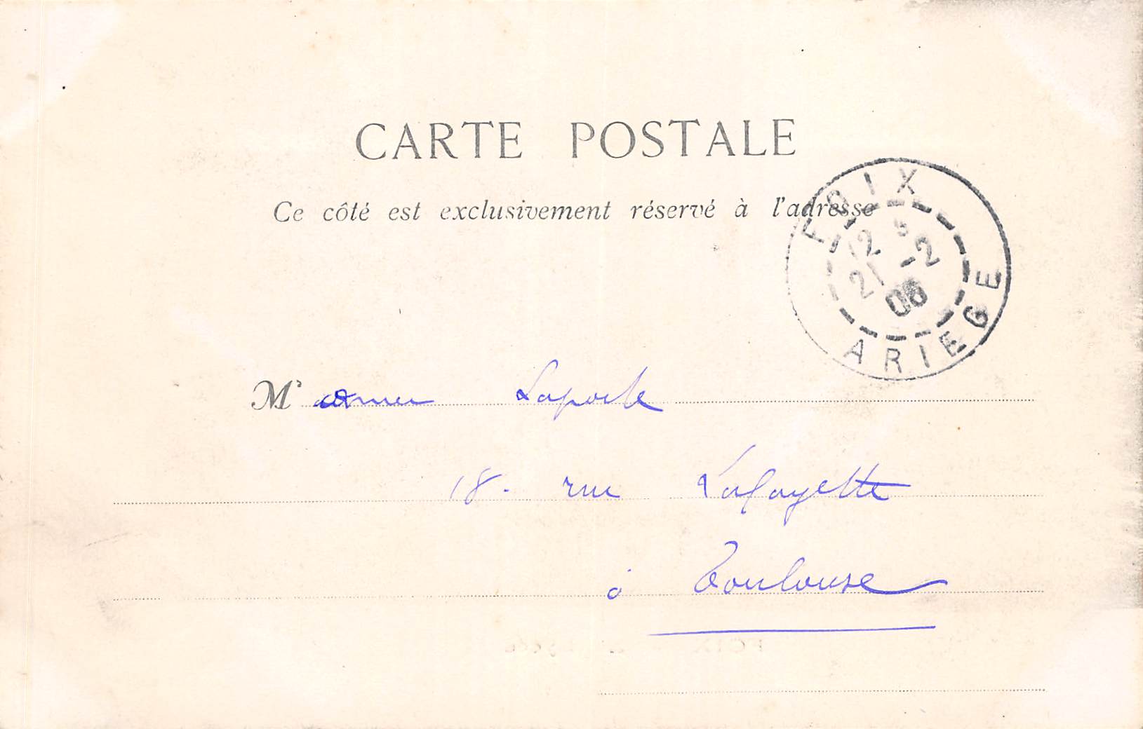 Carte postale ancienne - Foix - le lycée. 