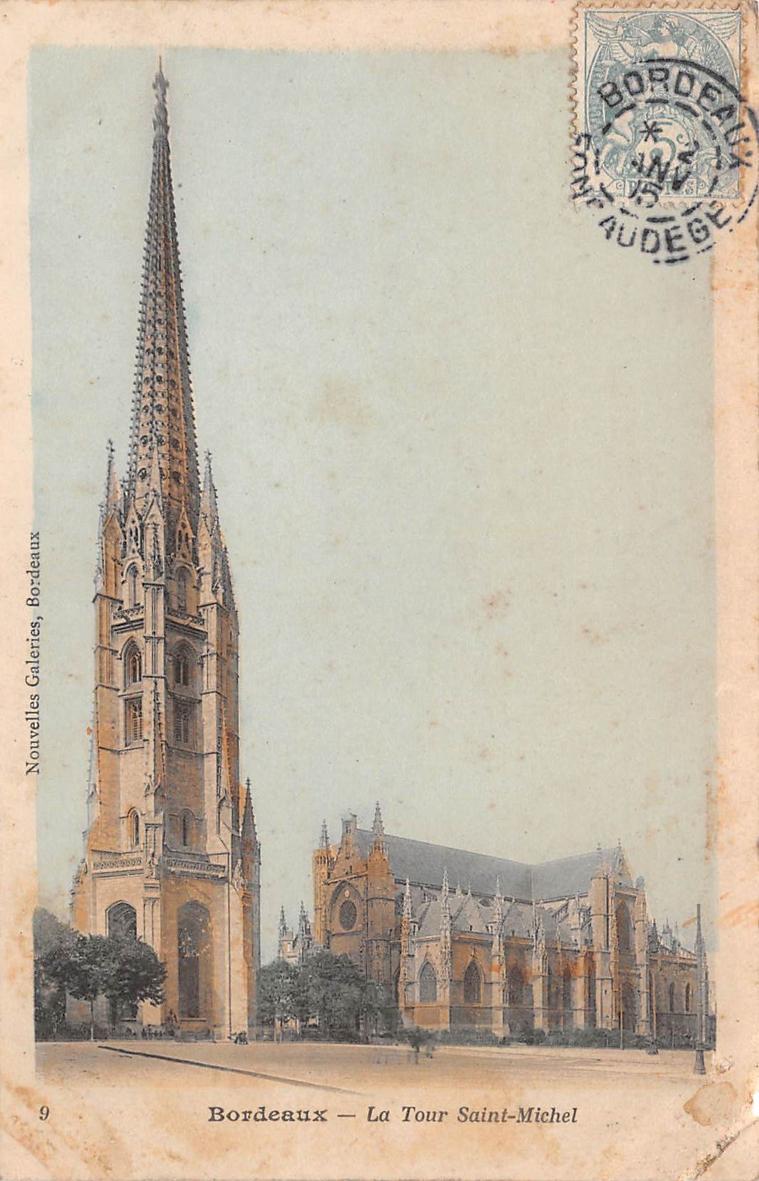 Carte postale ancienne - Bordeaux la tour Saint Michel