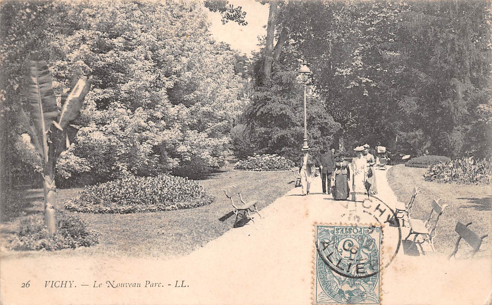 Carte postale ancienne - Vichy, le nouveau parc