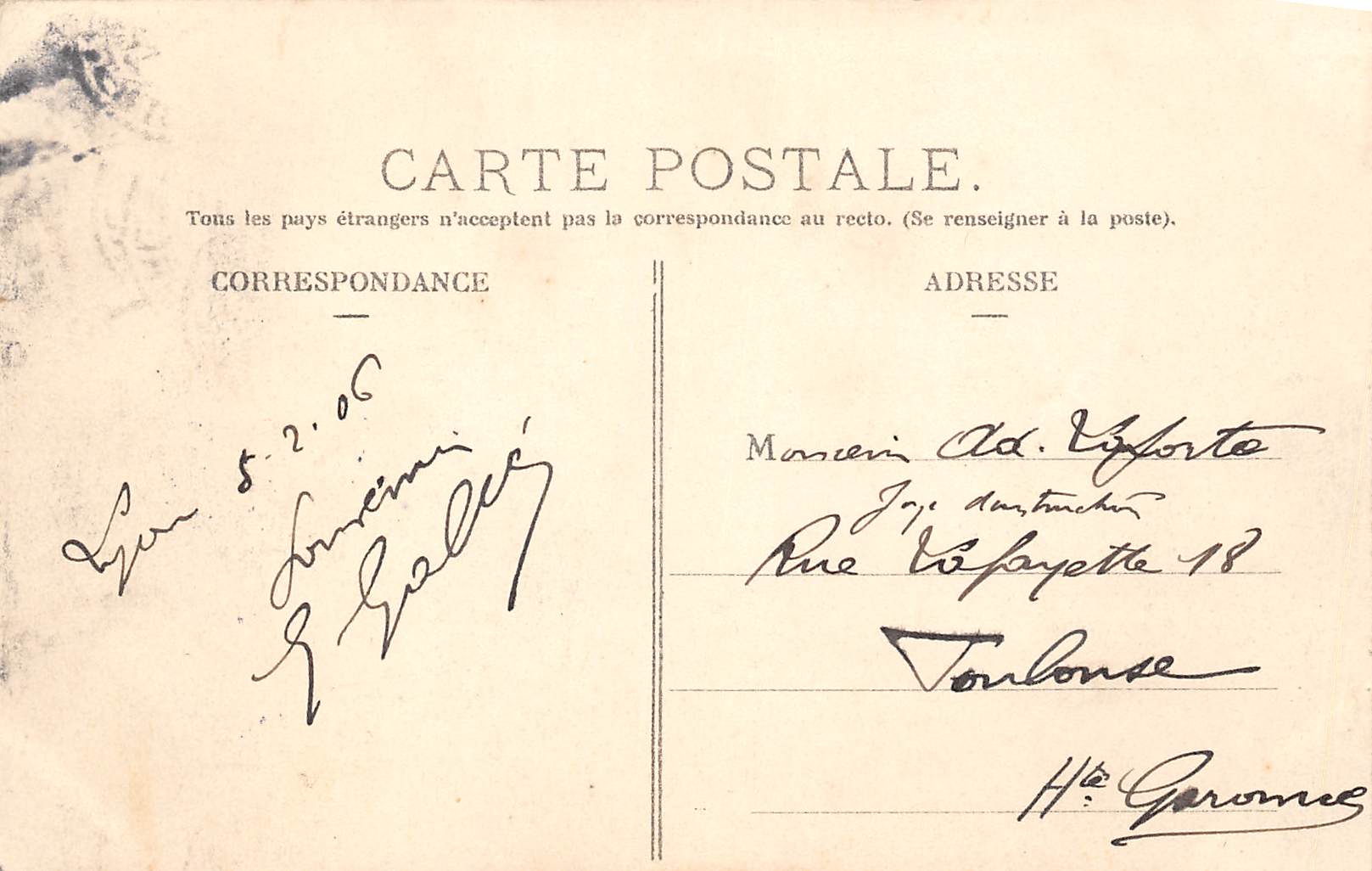 Carte postale ancienne - Lyon, le palais des Arts