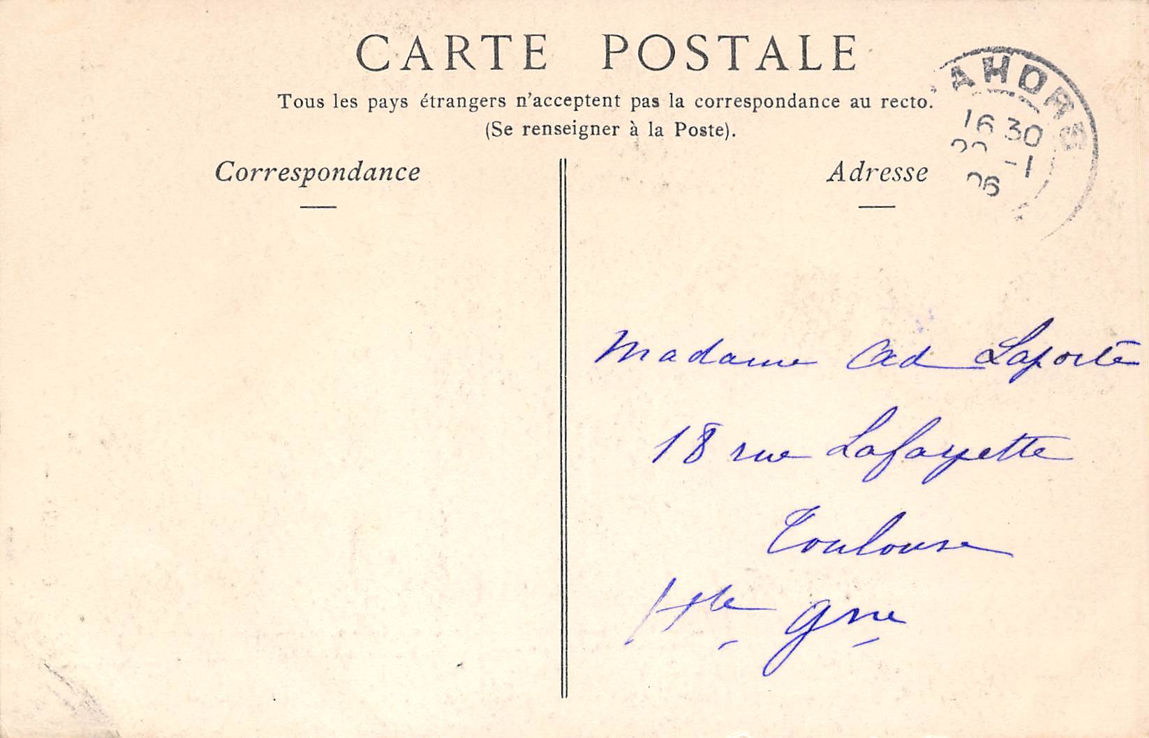 Carte postale ancienne - Cahors, Porte et fenêtre du collège Pellegry