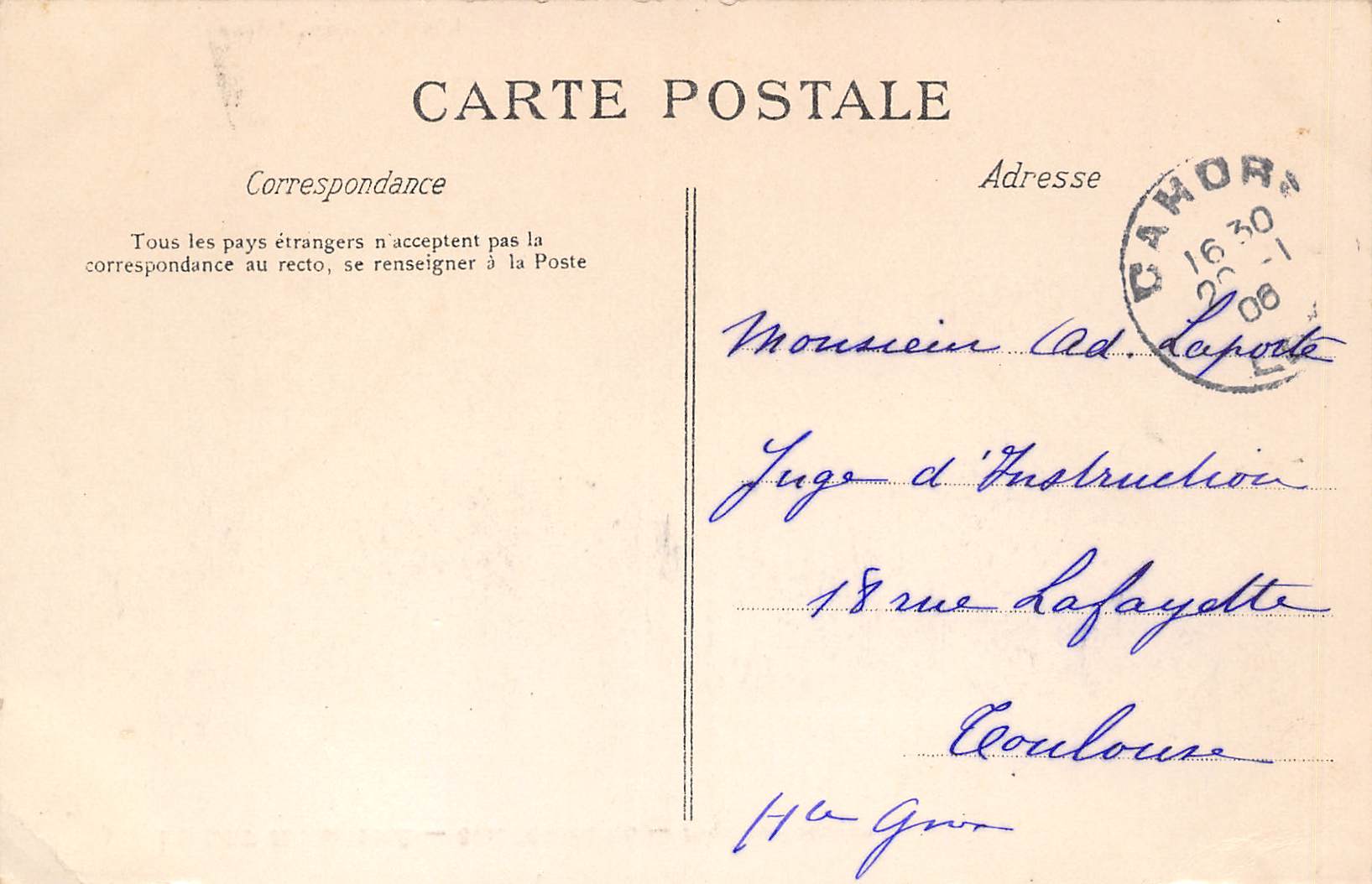 Carte postale ancienne - Cahors, rue de Fouillac 