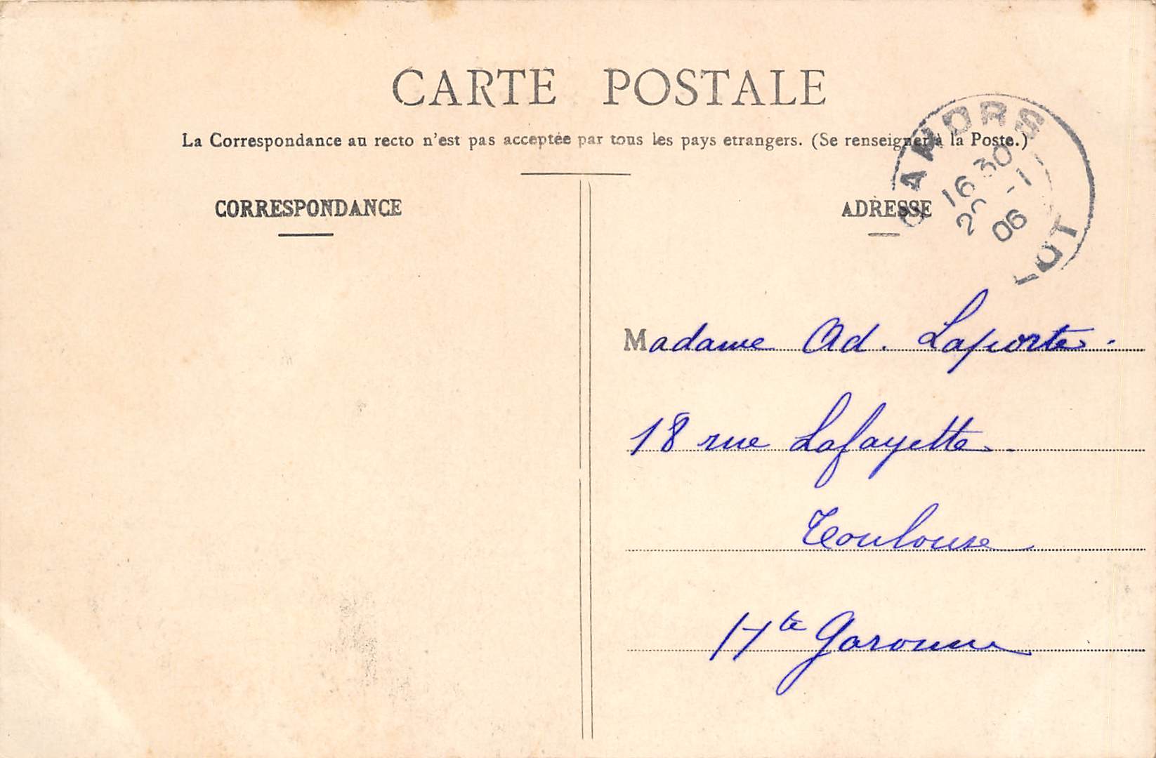 Carte postale ancienne - Cahors, port Valentré