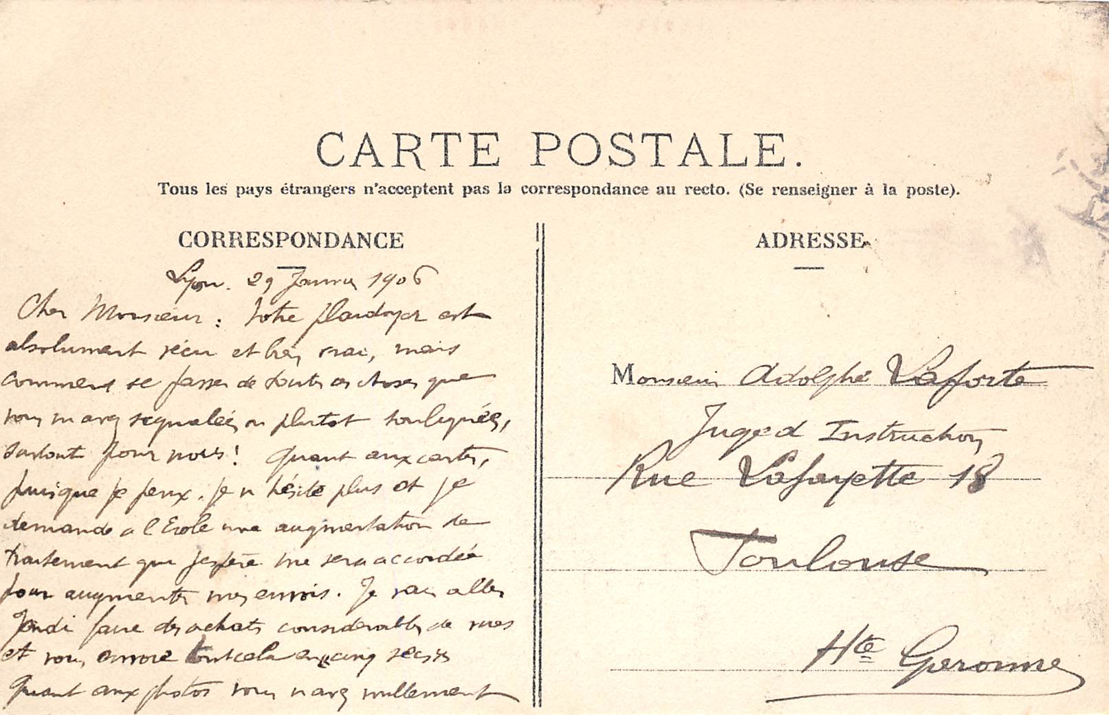 Carte postale ancienne - Lyon, place des terreaux
