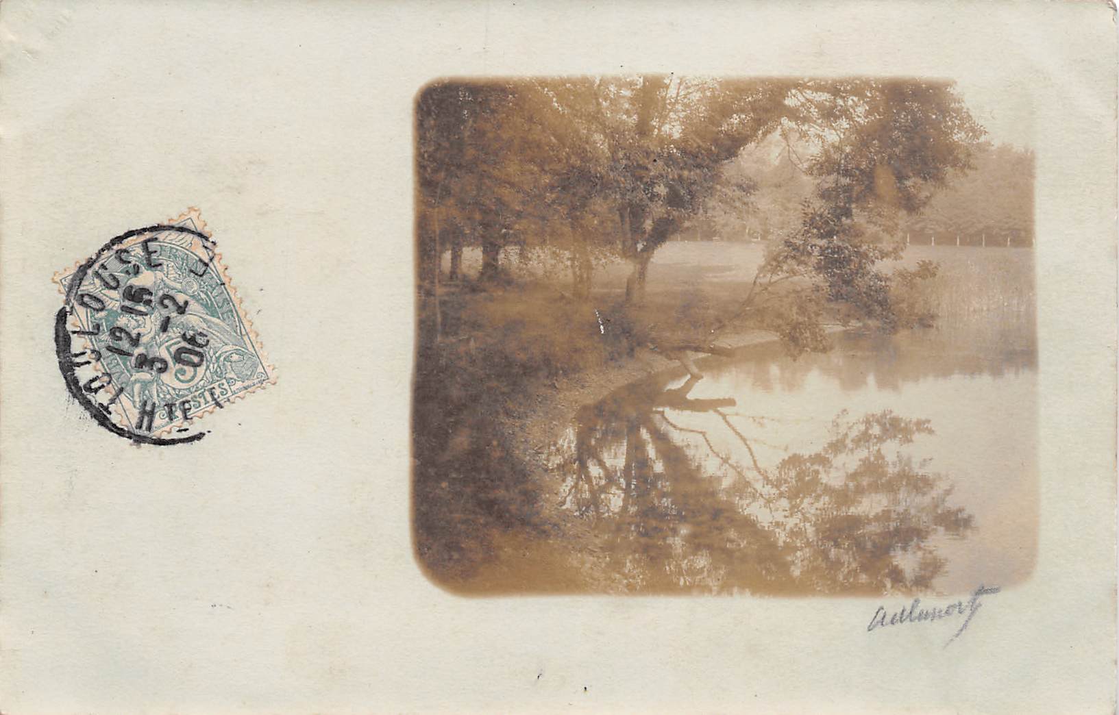 Carte postale ancienne photo - Au bord du lac (31) 