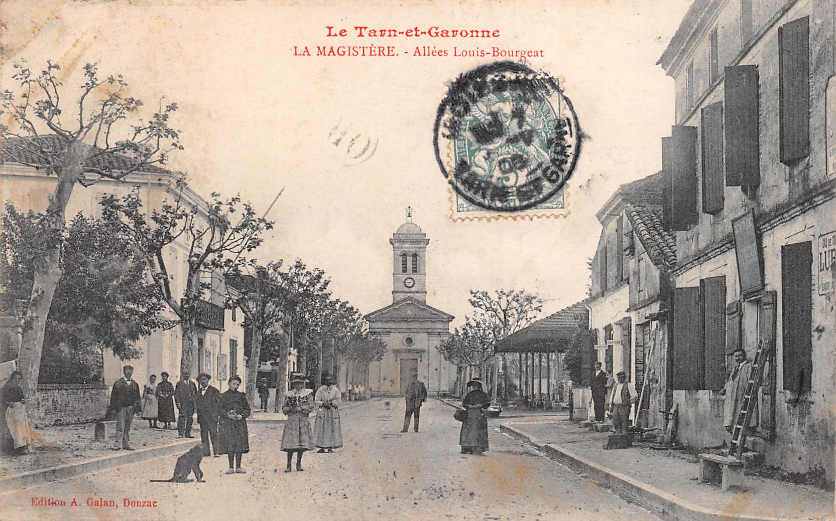 Carte postale ancienne - Lamagistère (82) Allées Louis-Bourgeat