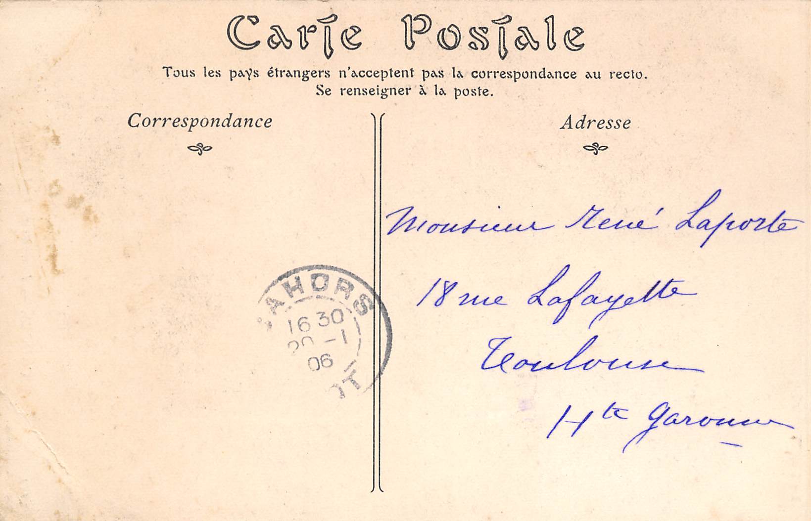 Carte postale ancienne - Cahors, les laveuses au bord du Lot