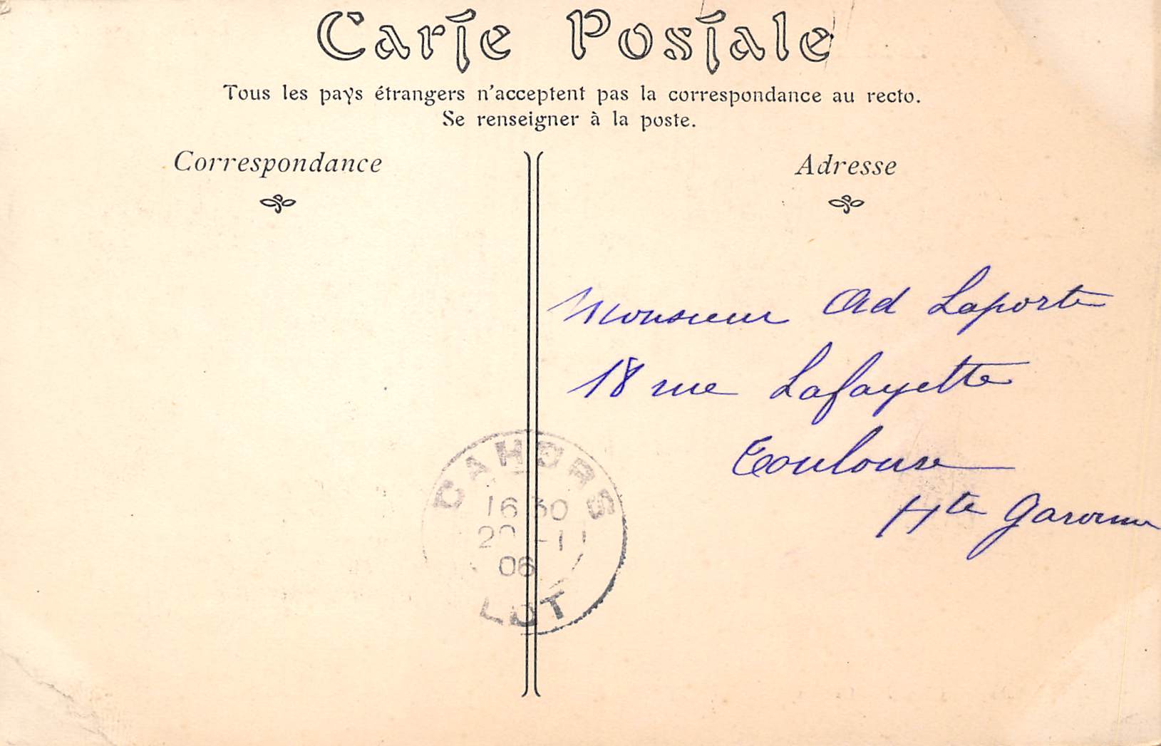 Carte postale ancienne - Cahors, le pont Valentré
