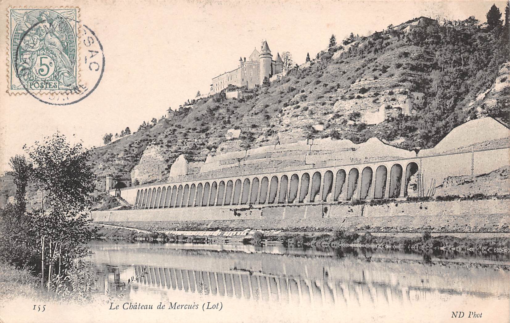 Carte postale ancienne - Lot, le château de Mercues