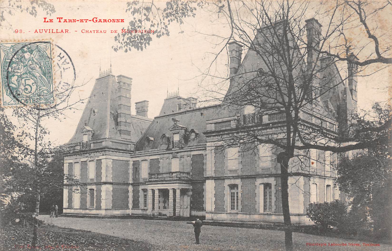 Carte postale ancienne - Auvillar, le château de Monbrison