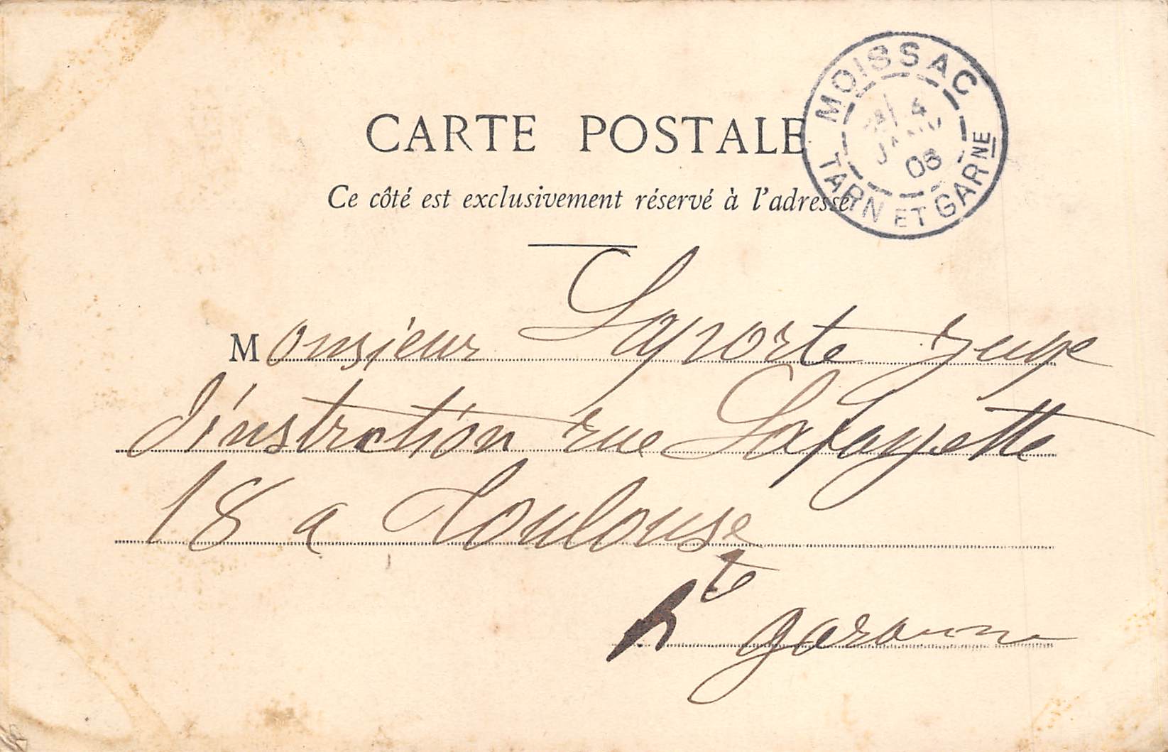 Carte postale ancienne - Auvillar, le château de Monbrison