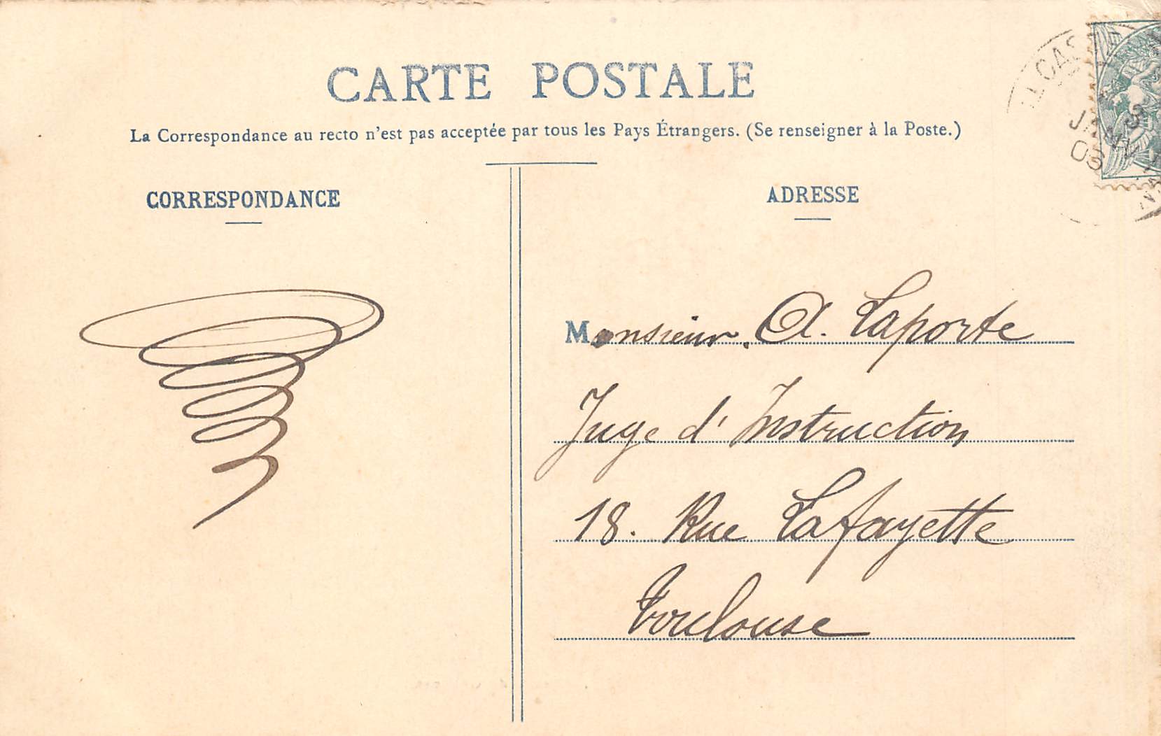 Carte postale ancienne - Castelsagrat - route du cabanas