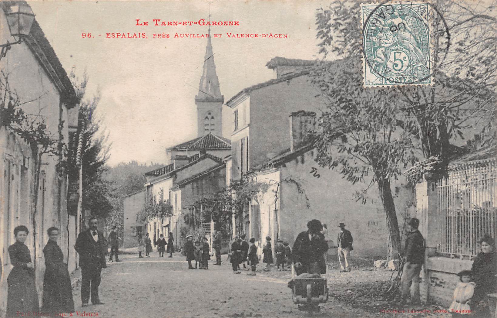 Carte postale ancienne - Espalais, près Auvillar et Valence d'Agen