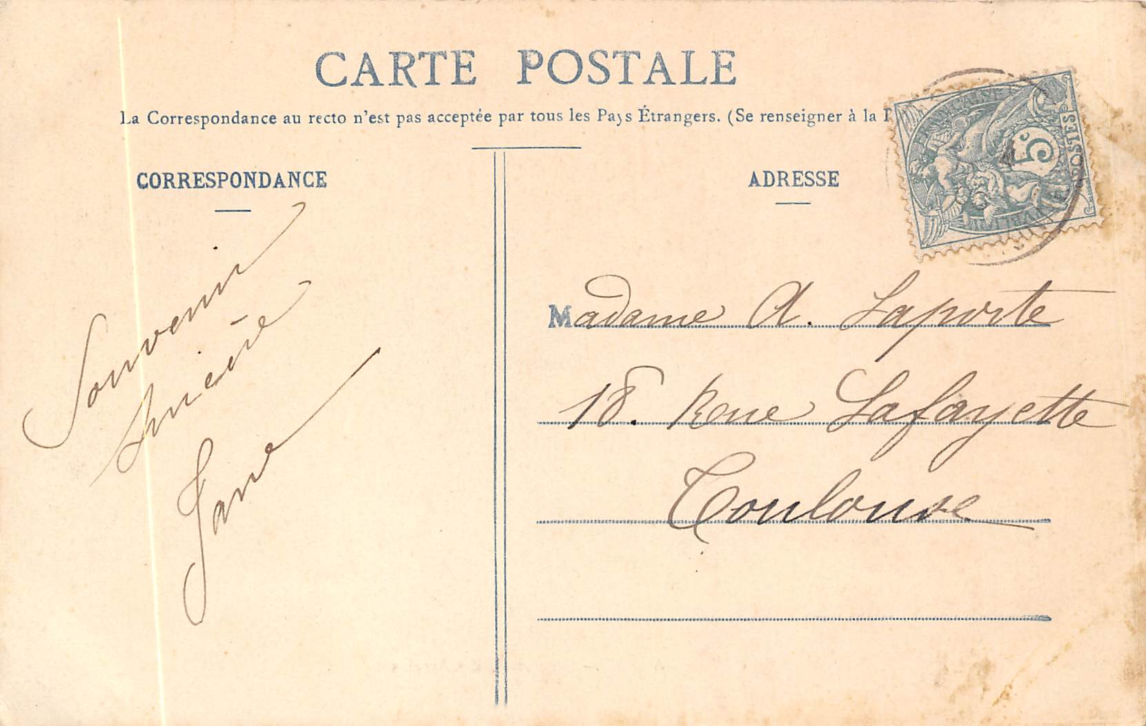 Carte postale ancienne - Castelsagrat, La promenade des acacias