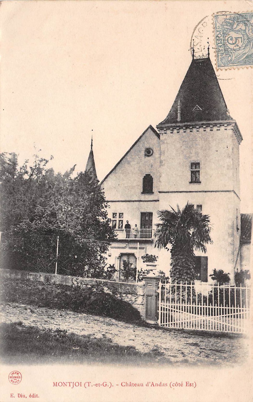 Carte postale ancienne - Montjoi, Château d'Andas 