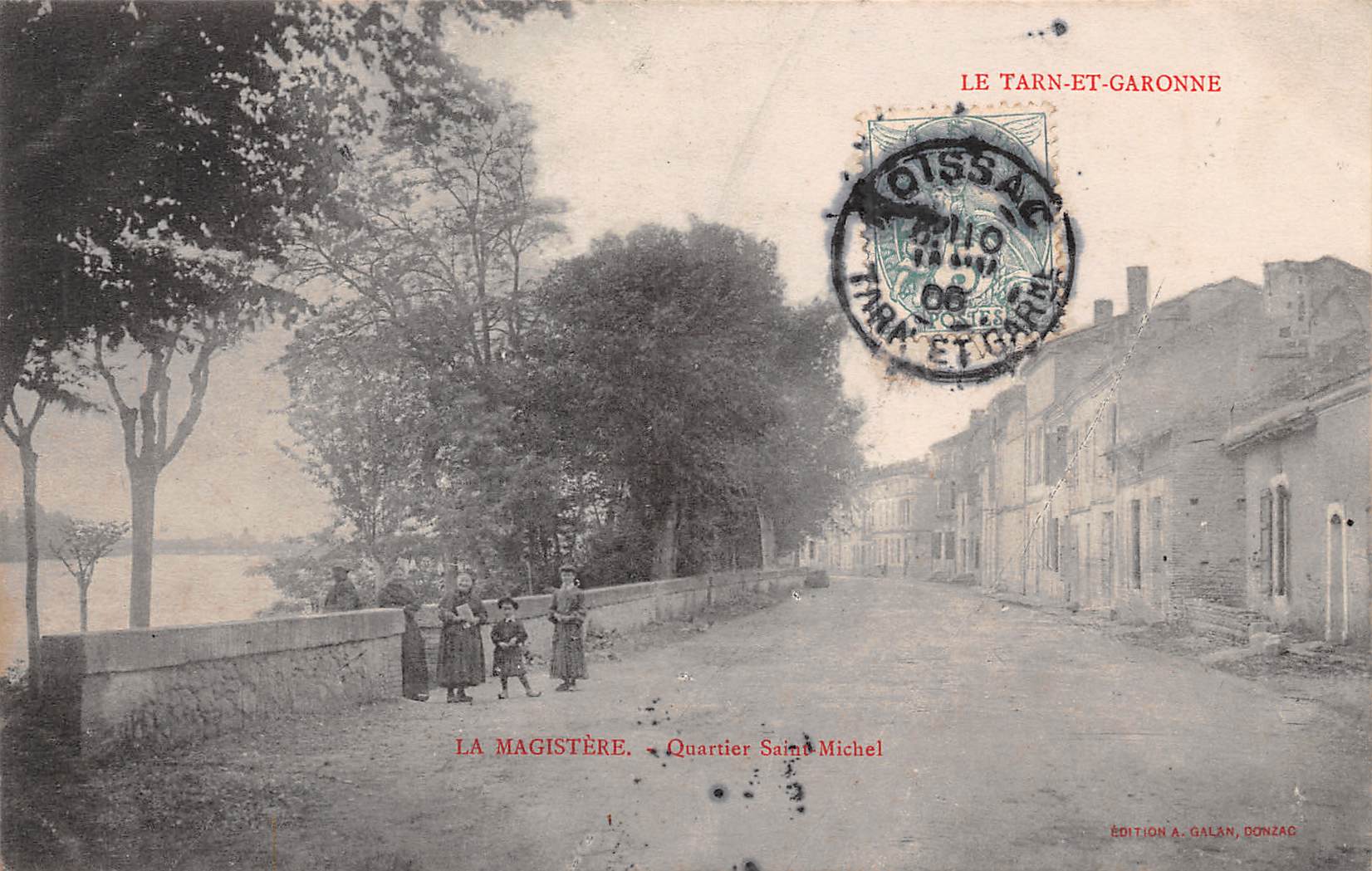 Carte postale ancienne - Lamagistère, Quartier Saint Michel