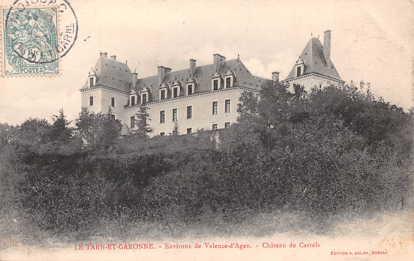 Carte postale ancienne - Valence d'Agen, Château de Castels