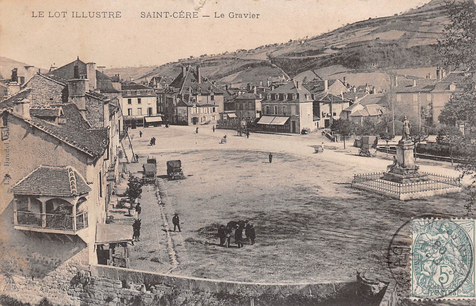 Carte postale ancienne - Saint Céré, Le gravier
