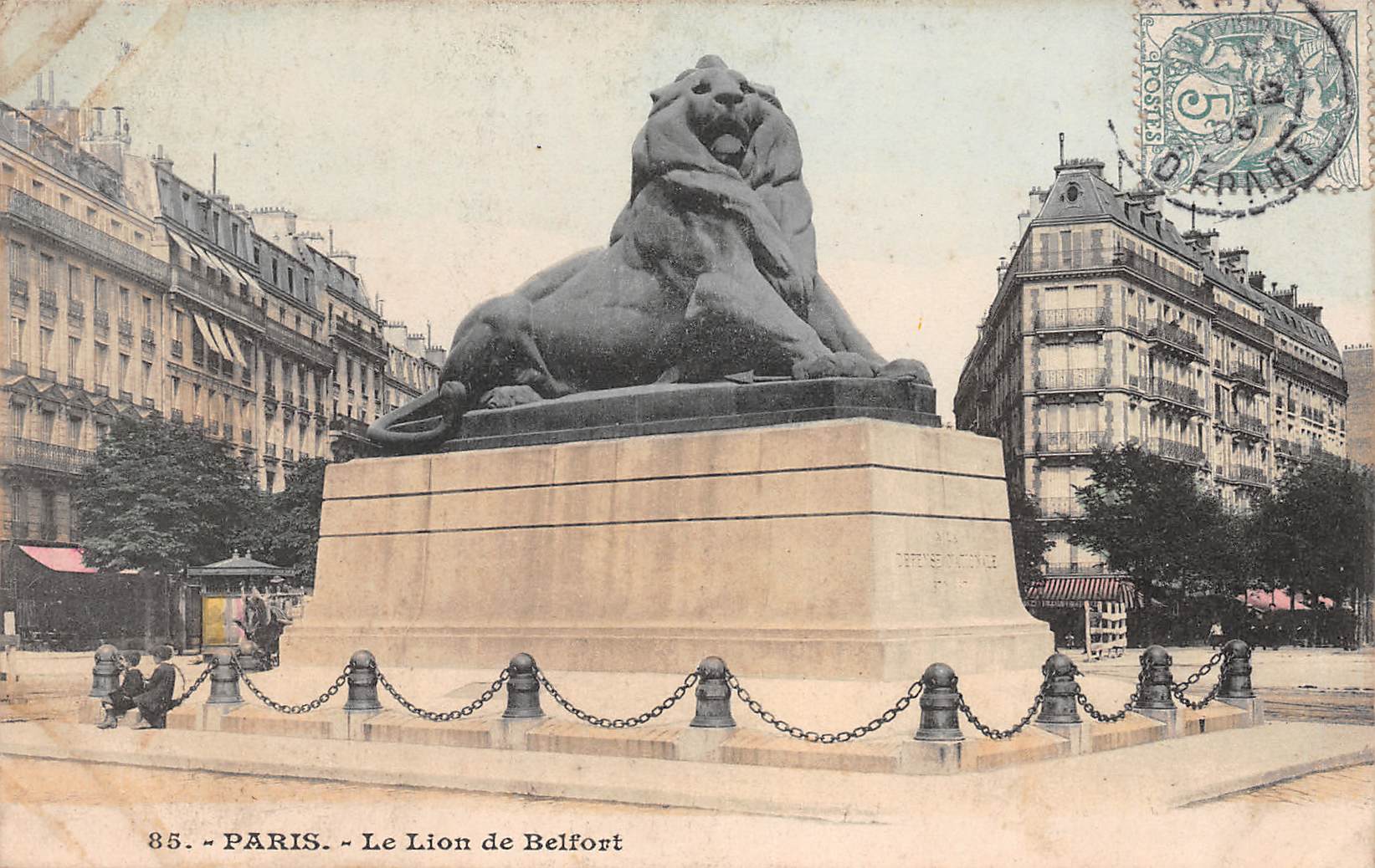 Carte postale ancienne - Paris, le lion de Belfort