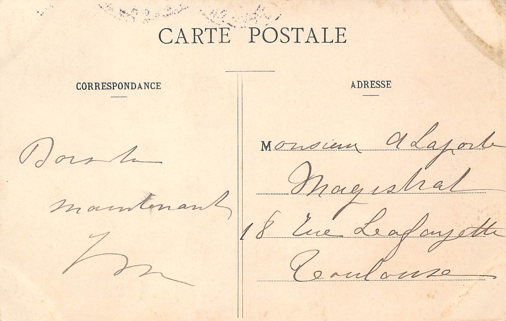 Carte postale ancienne - Paris, le lion de Belfort
