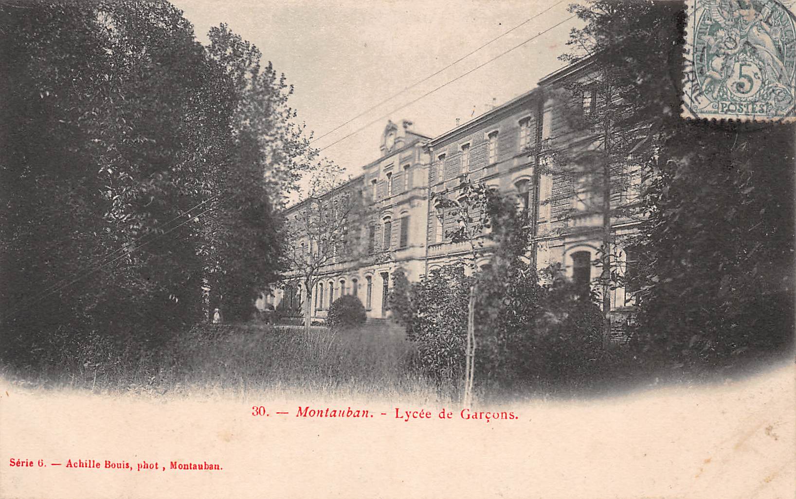 Carte postale ancienne - Montauban, le lycée de garçons