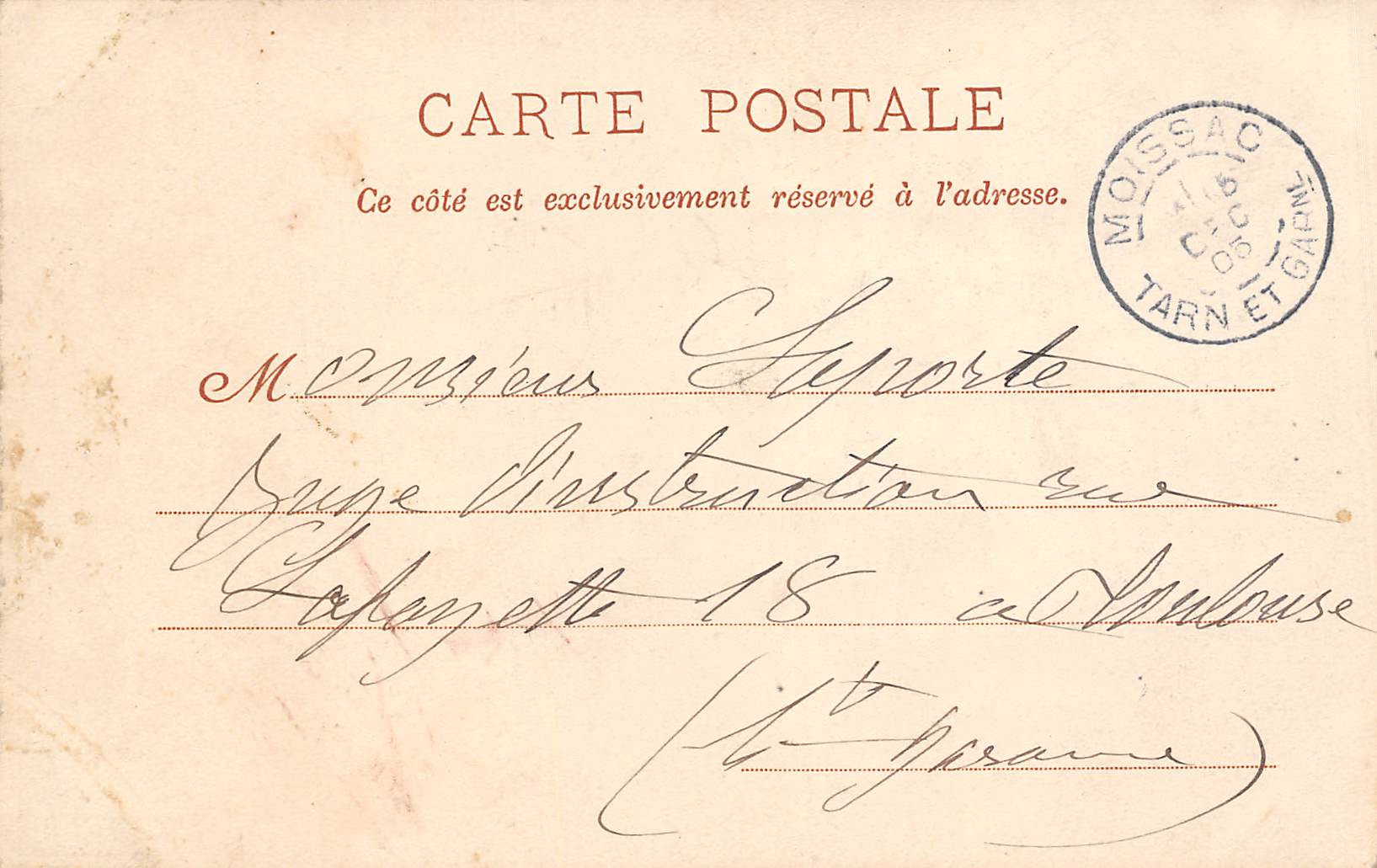 Carte postale ancienne - Montauban, le lycée de garçons