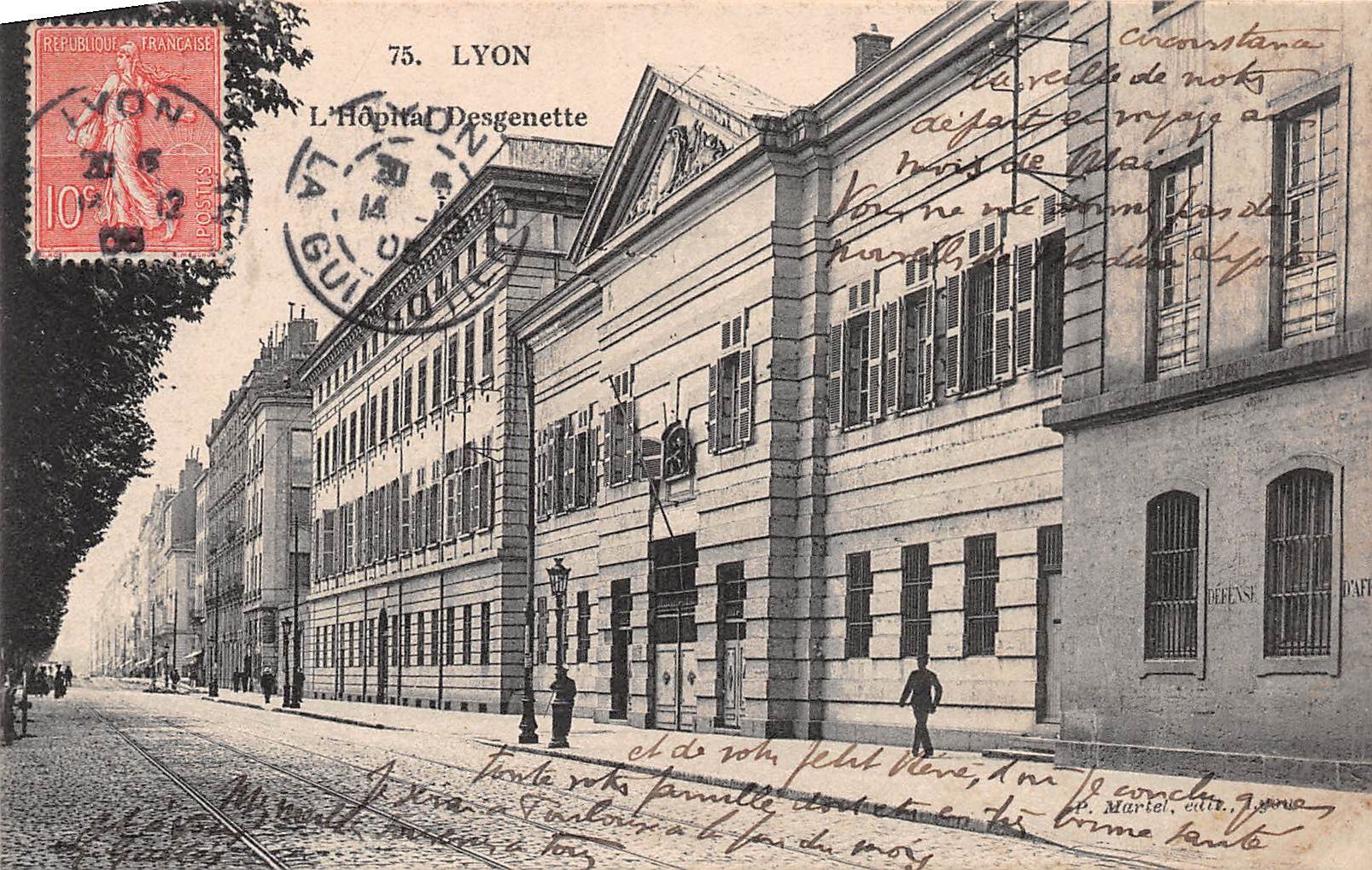 Carte postale ancienne - Lyon, l'hôpital Desgenette