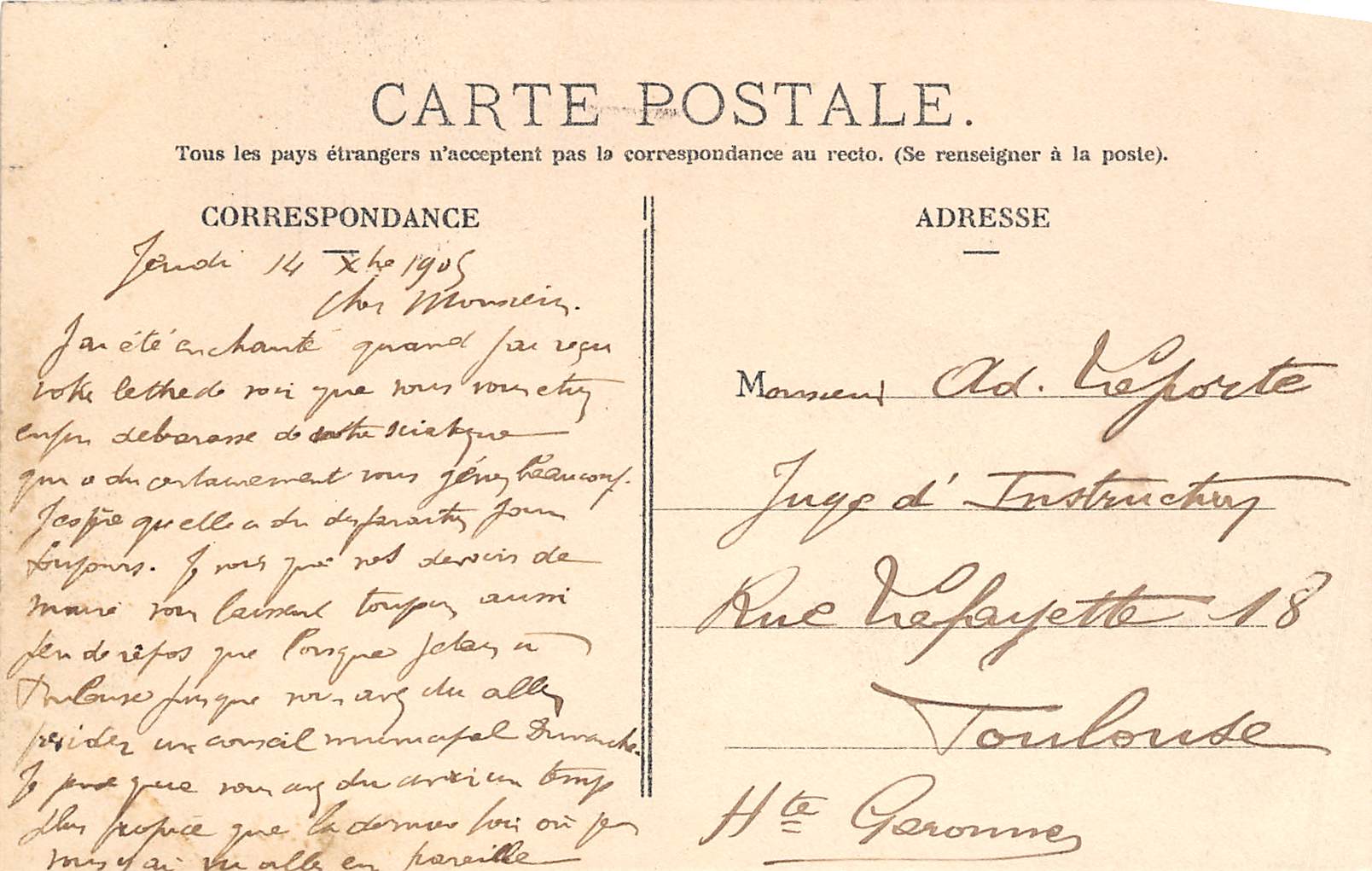 Carte postale ancienne - Lyon, l'hôpital Desgenette