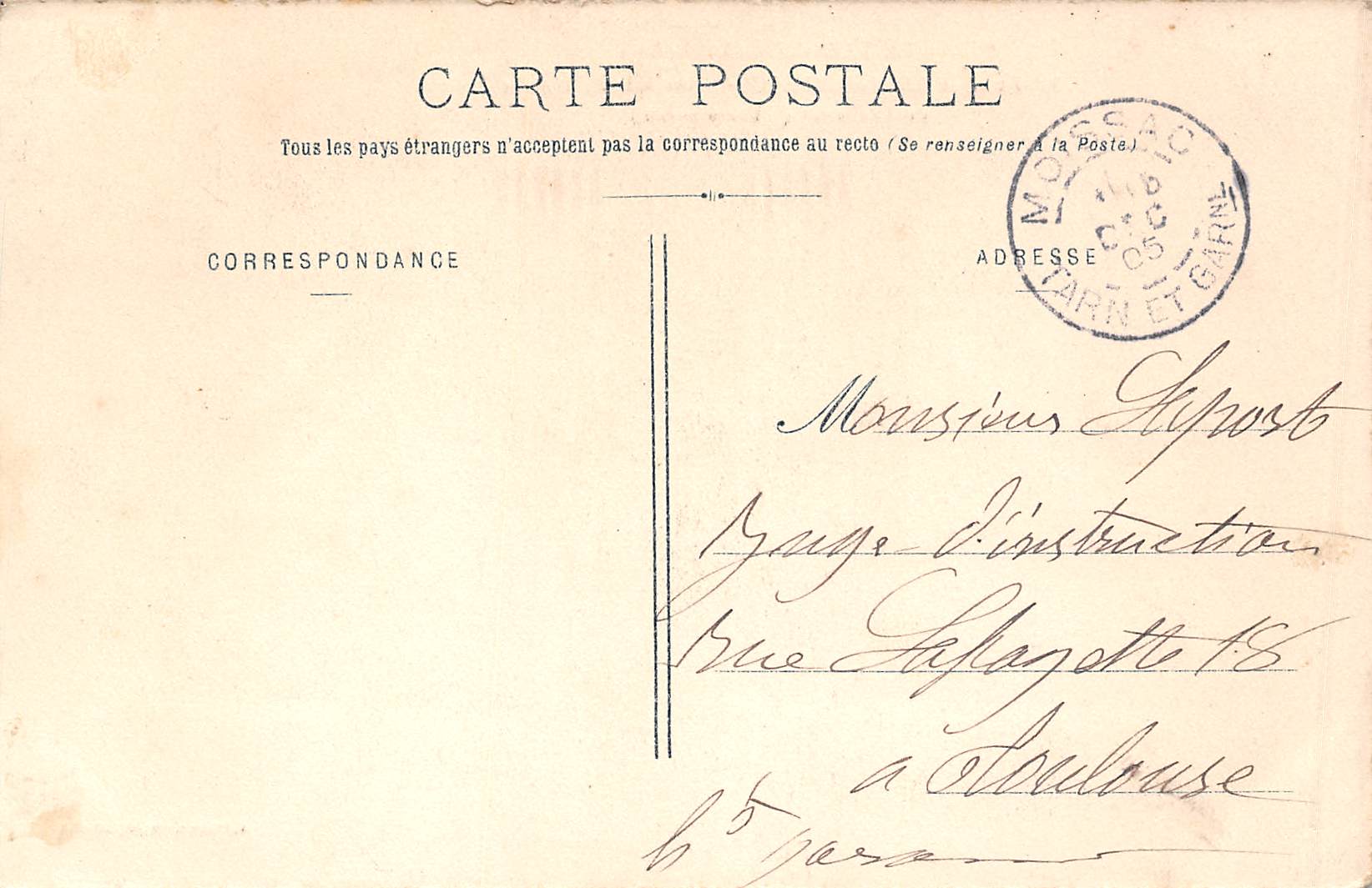 Carte postale ancienne - Lamagistère, environs, déversoir du moulin de Laubatéri