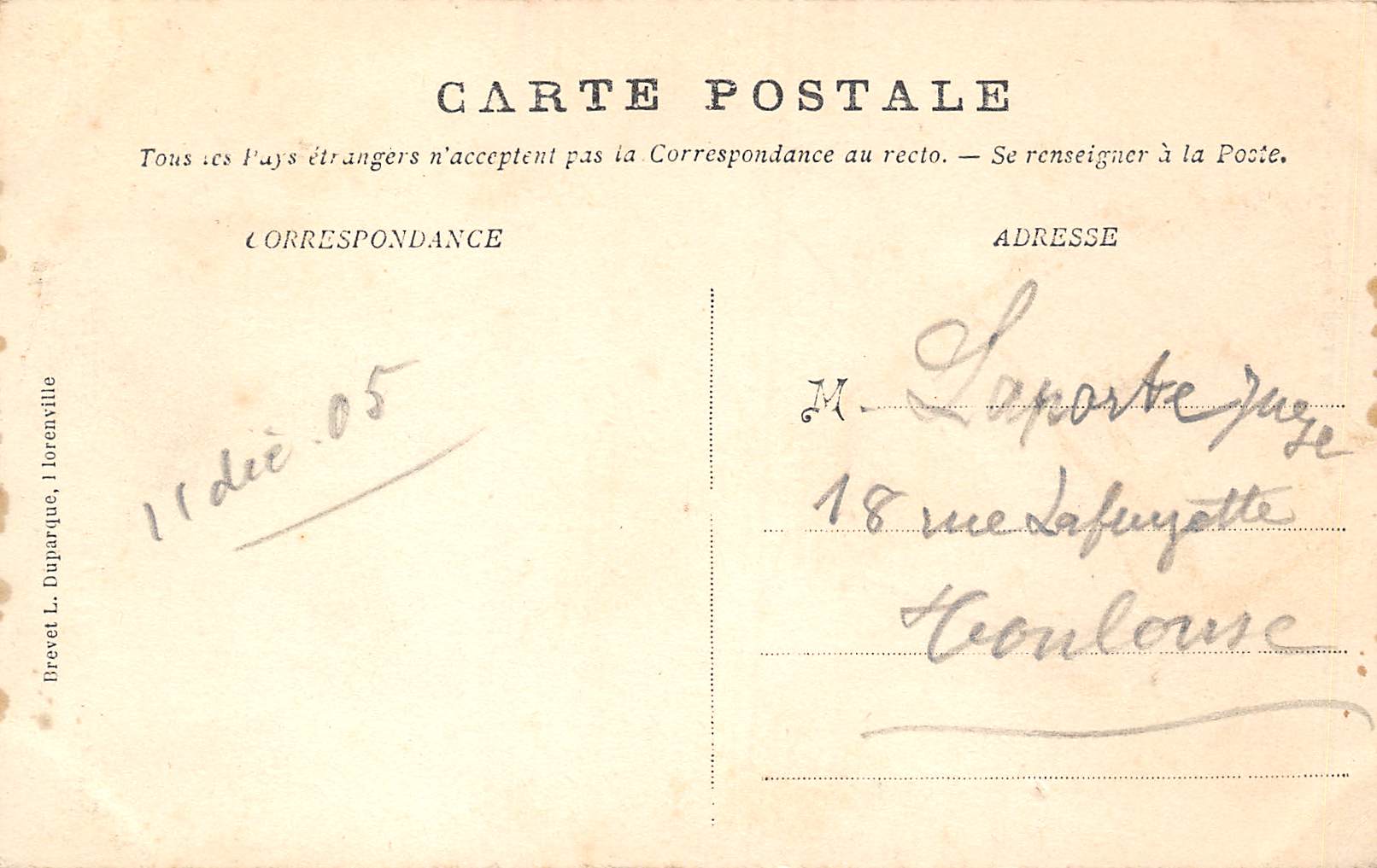 Carte postale ancienne - Montauban, le square de l'hôtel de ville