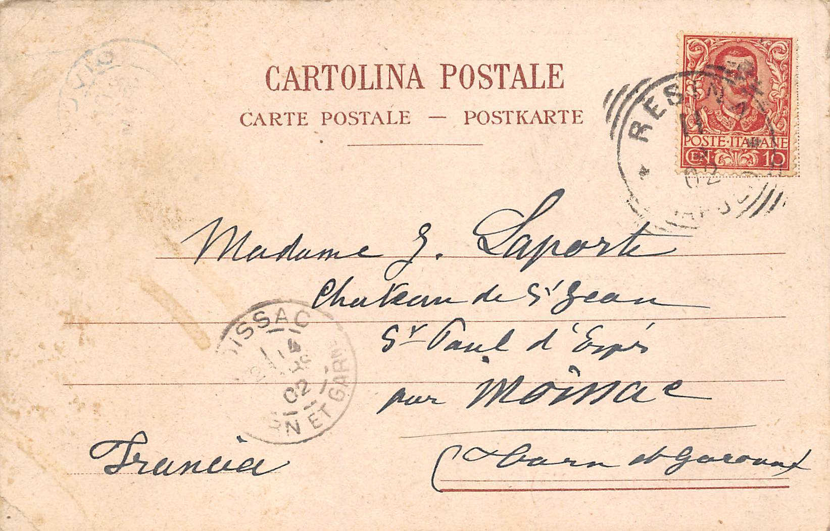 Carte postale ancienne - Italie, Naples carte publicitaire 