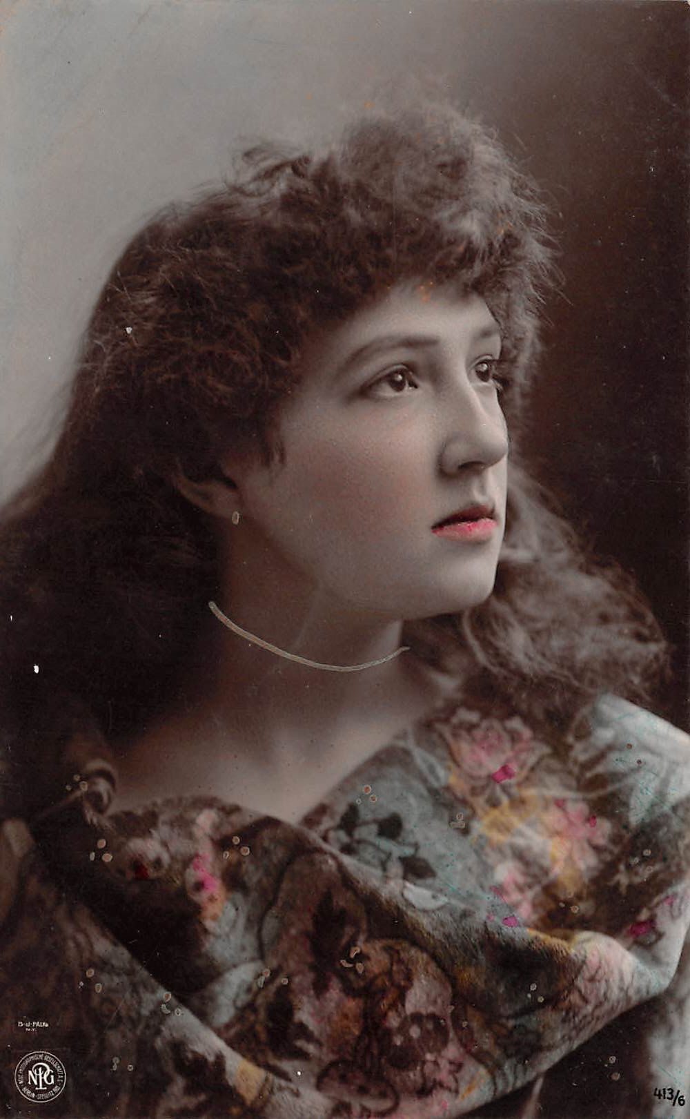 Carte postale ancienne - Carte photo actrice 1900 