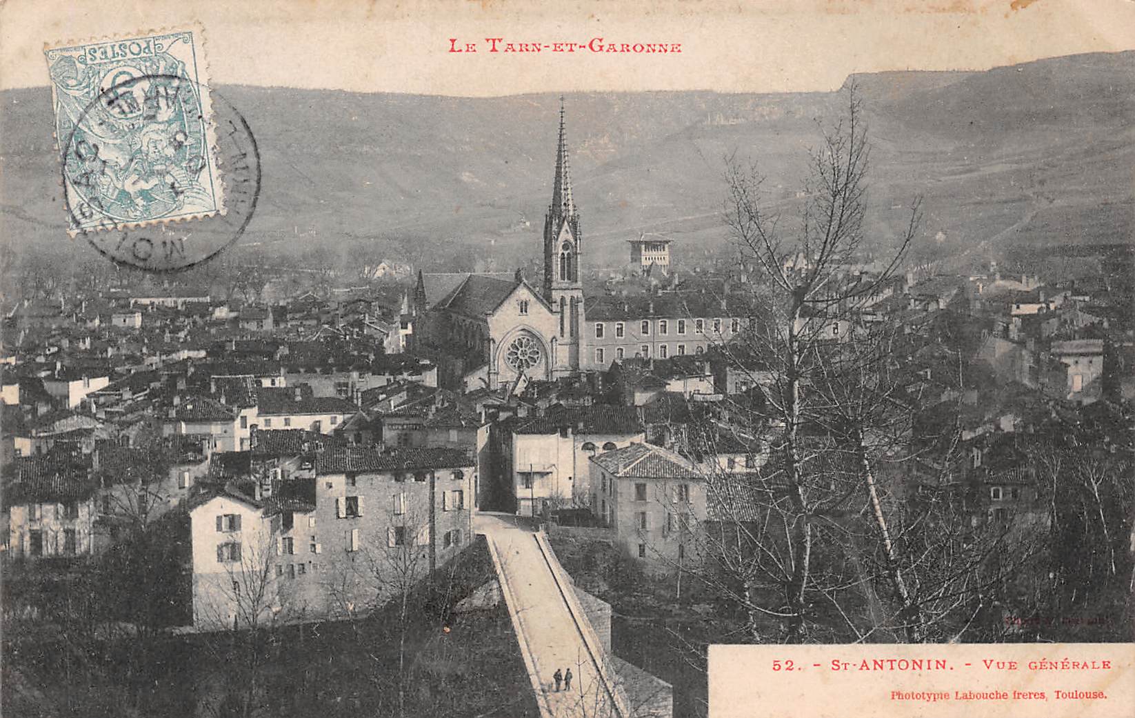 Carte postale ancienne - Saint Antonin, vue générale