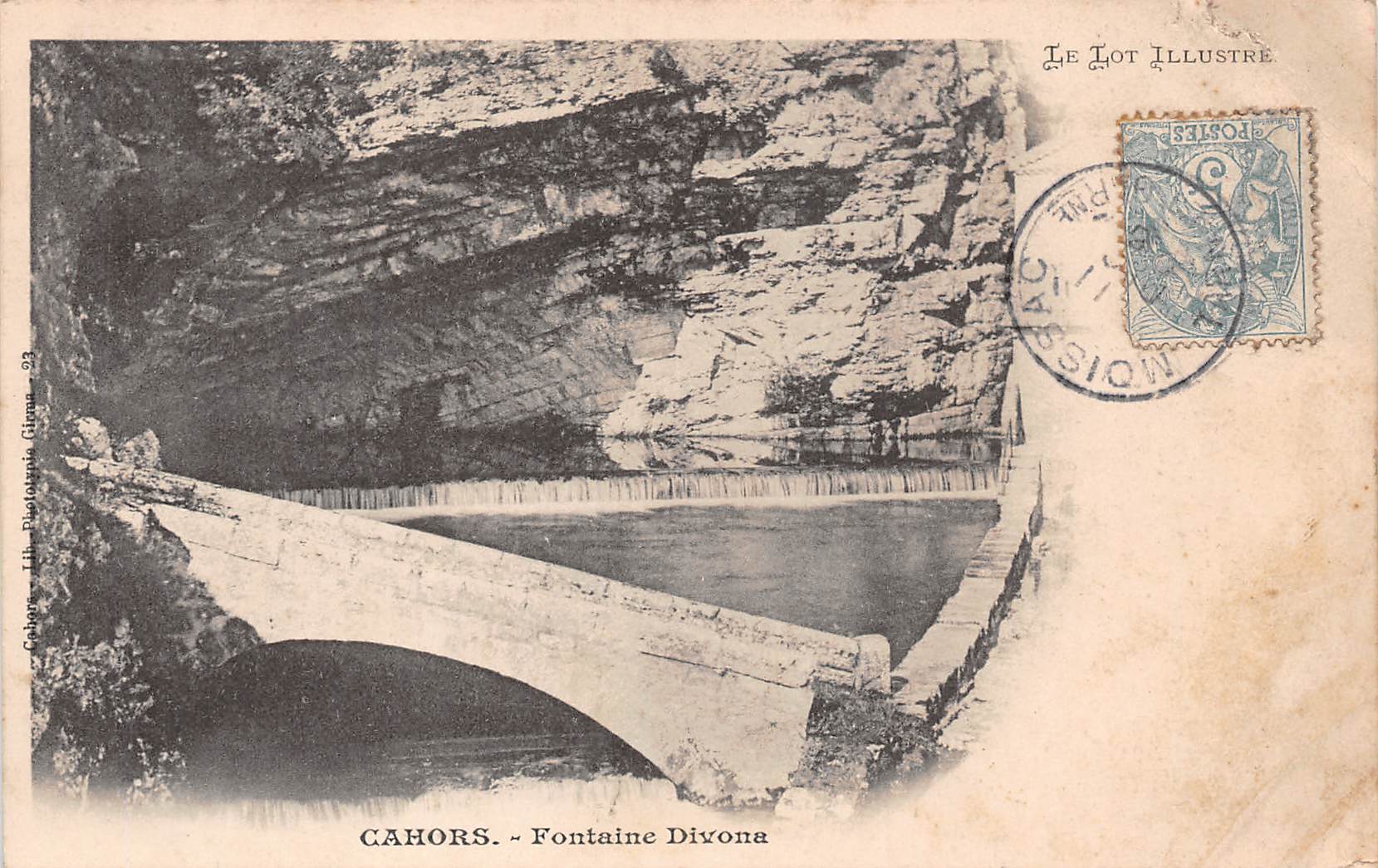 Carte postale ancienne - Cahors, la fontaine divona