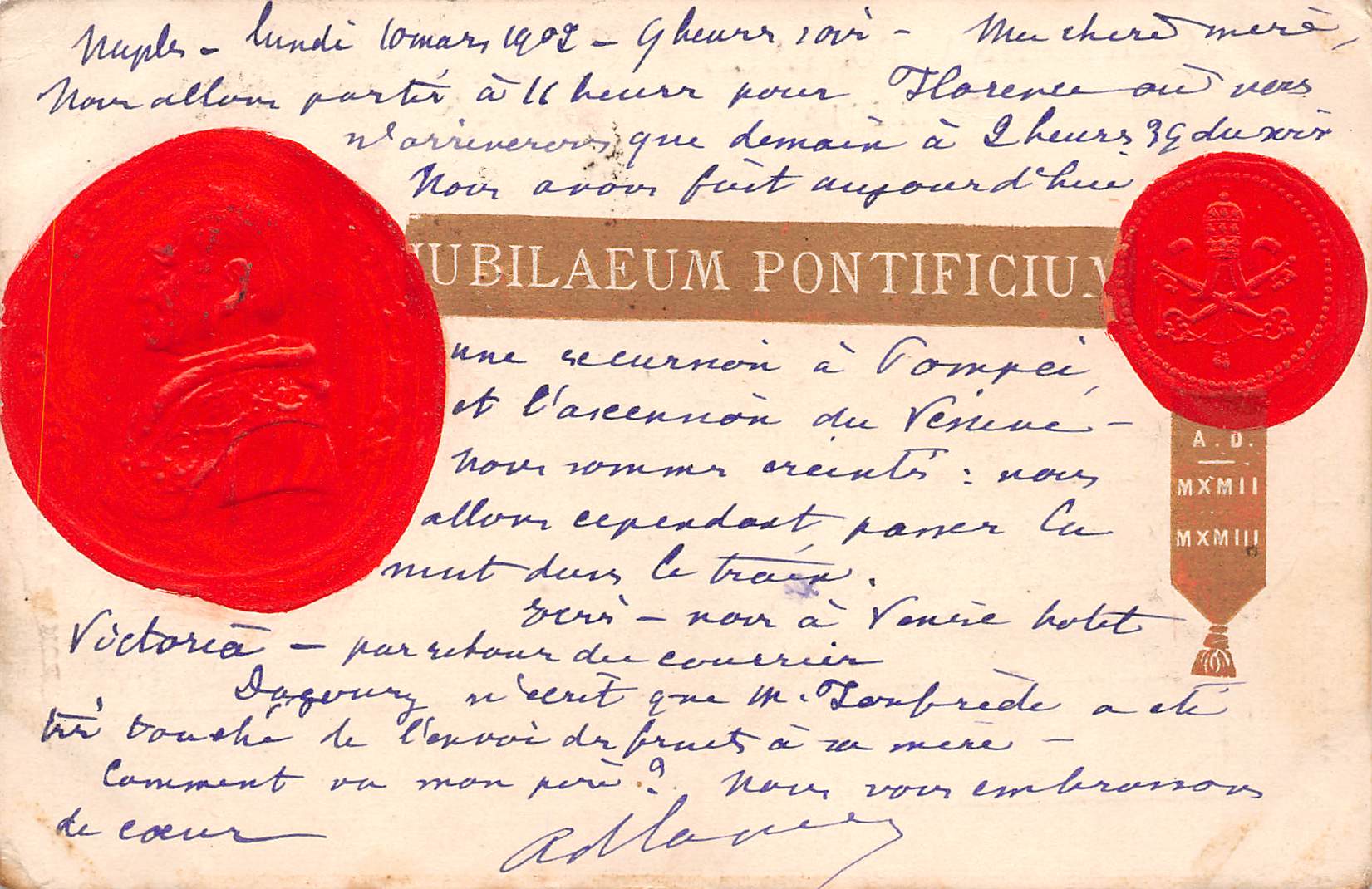 Carte postale ancienne - Italie (vatican) Jubileum pontificum 