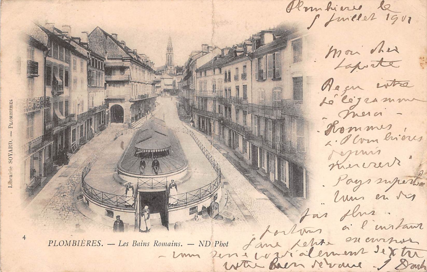 Carte postale ancienne - Plombières, les bains romains 