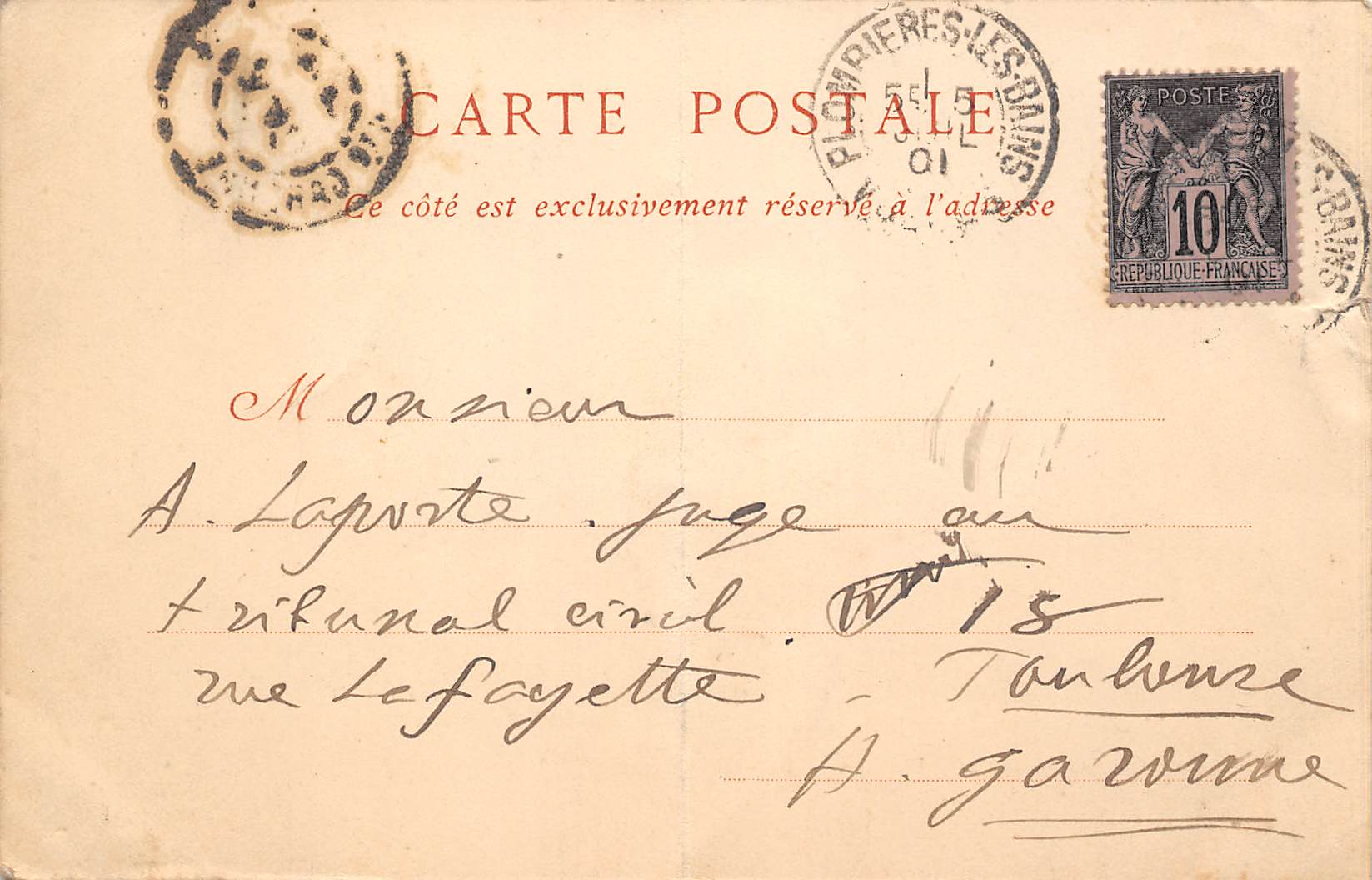 Carte postale ancienne - Plombières, les bains romains 
