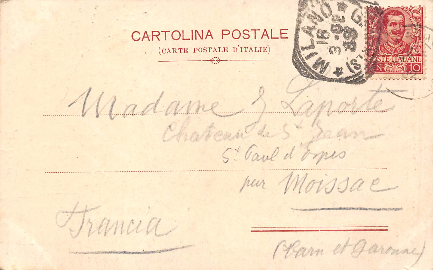 Carte postale ancienne - Italie, Milan 