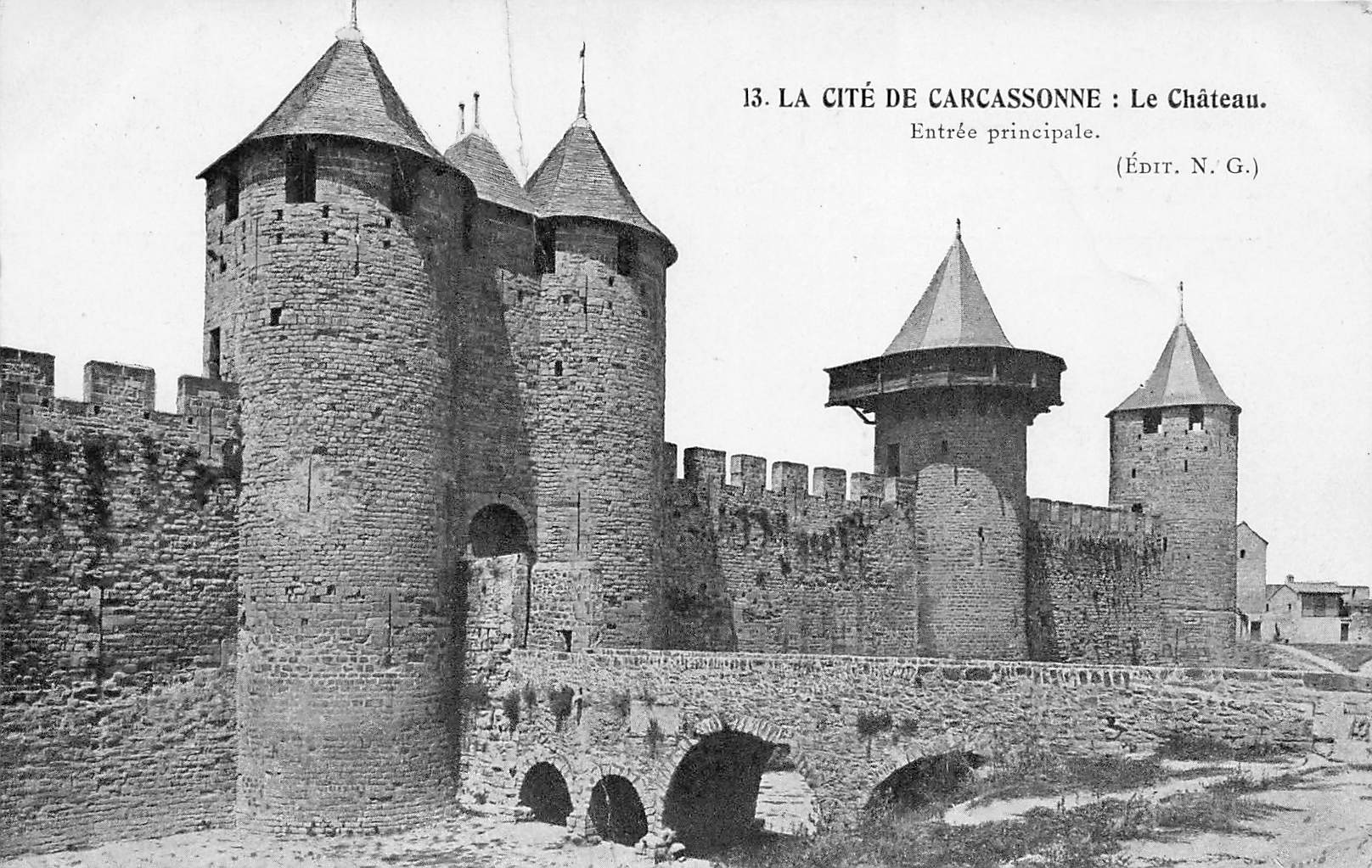 Carte postale ancienne - Carcassonne, le château 