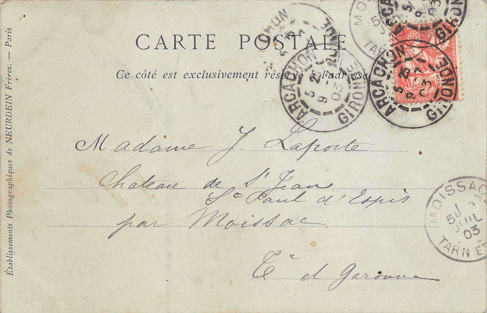 Carte postale ancienne - Arcachon, l'église de Notre Dame
