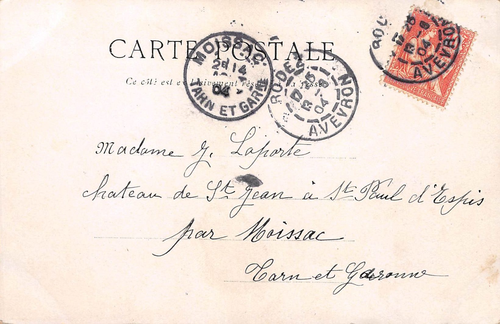 Carte postale ancienne - Rodez, tour de la cathédrale