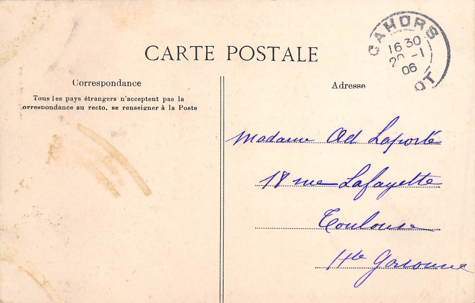 Carte postale ancienne - Cahors, les ruines du convent des Jacobins