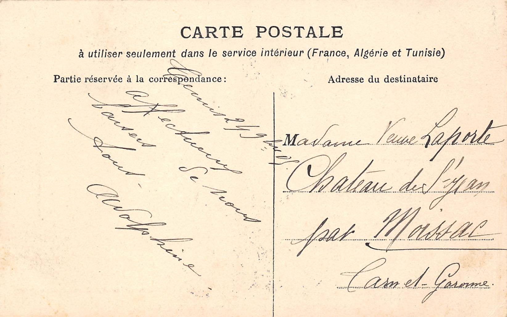 Carte postale ancienne - Tunisie Hammam-el-Lif, le casino et Bou Kornine