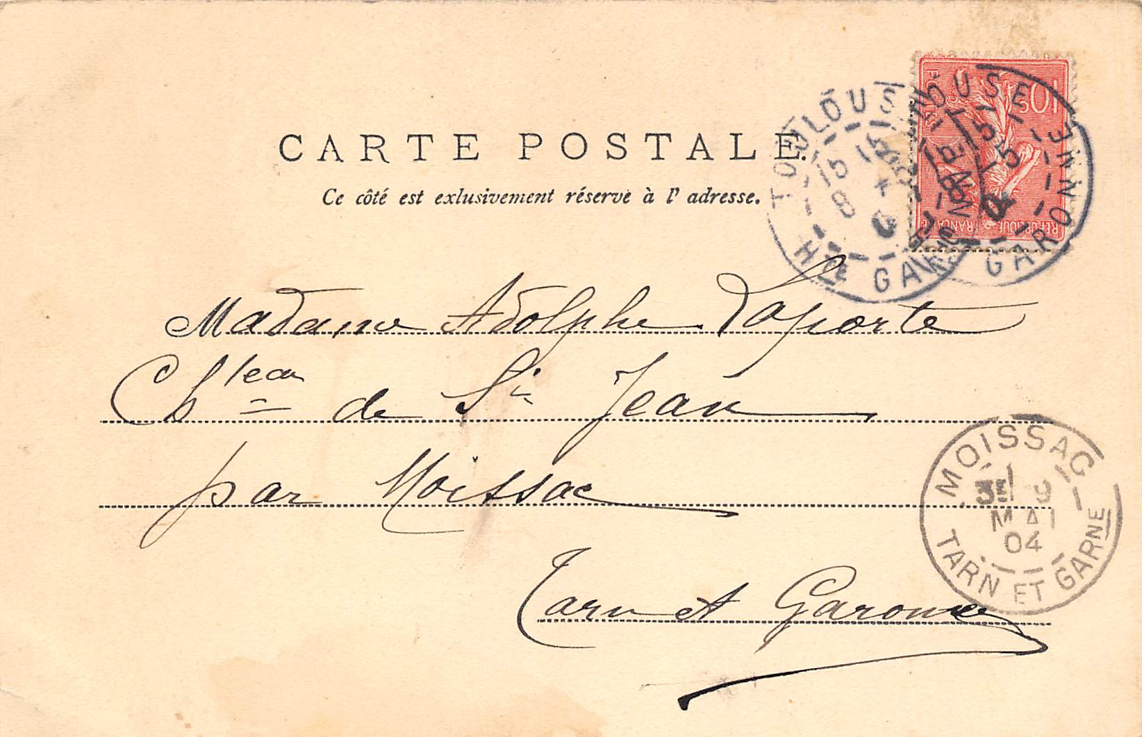 Carte postale ancienne - Luhon, croix et pont de Montauban
